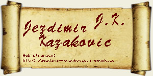 Jezdimir Kazaković vizit kartica